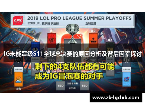 IG未能晋级S11全球总决赛的原因分析及背后因素探讨